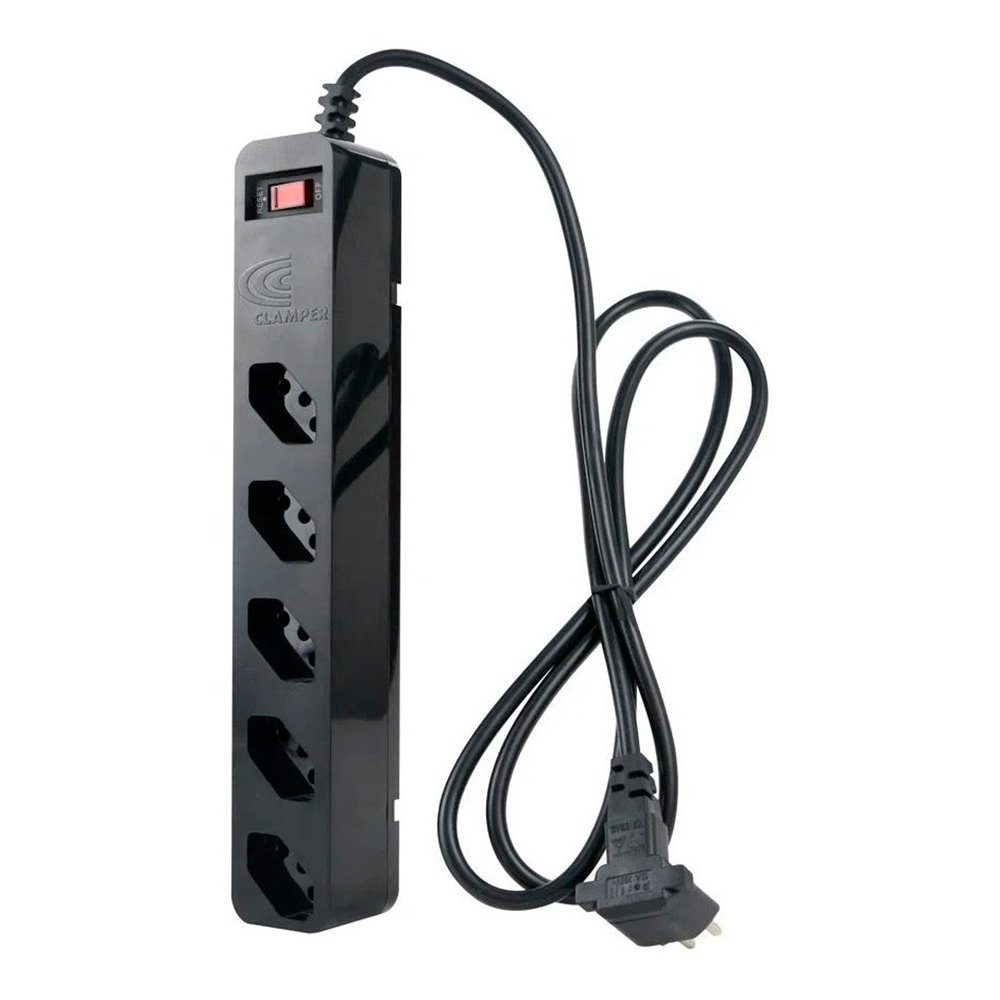 Filtro de Linha DPS IClamper, 5 Conexões, Preto - 23459