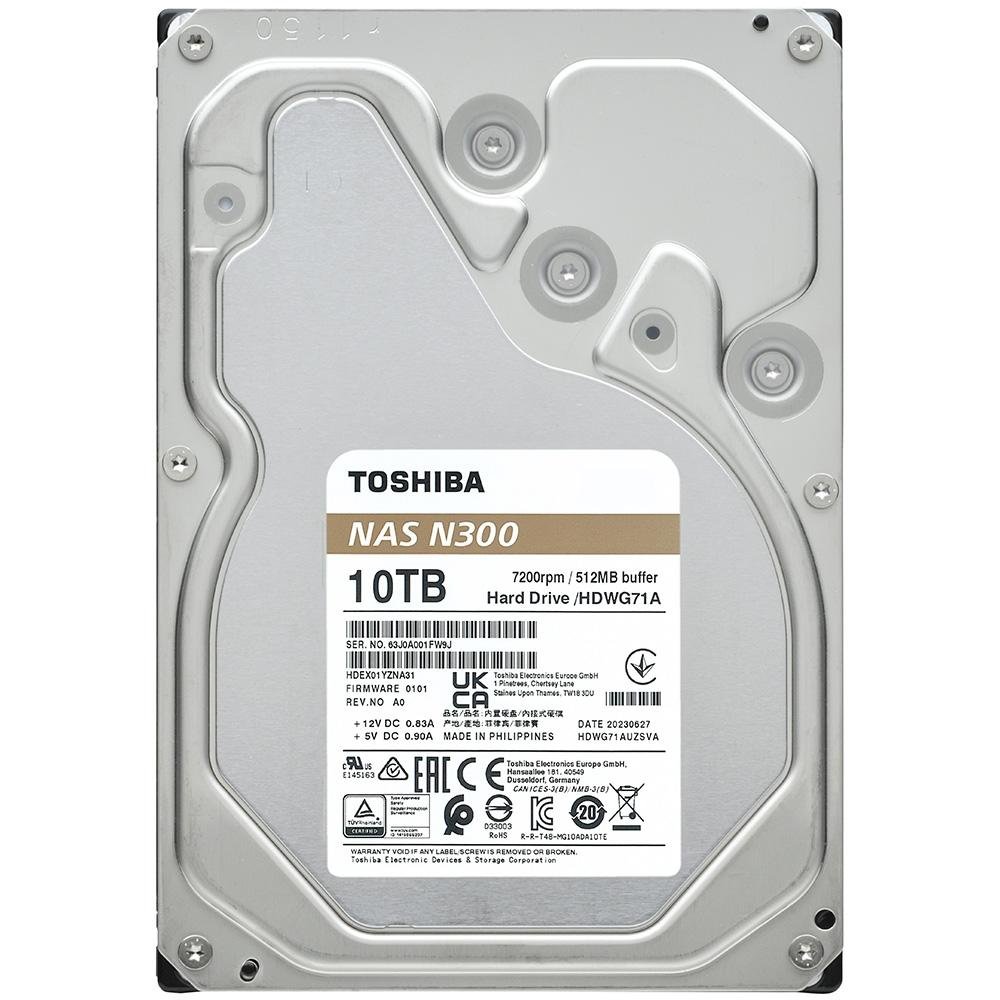 Imagem 4 de 7 do produto HD Interno Toshiba N300, NAS, 10TB, 3.5', Cache 512MB, 7200RPM, SATA - HDWG71AXZSTA