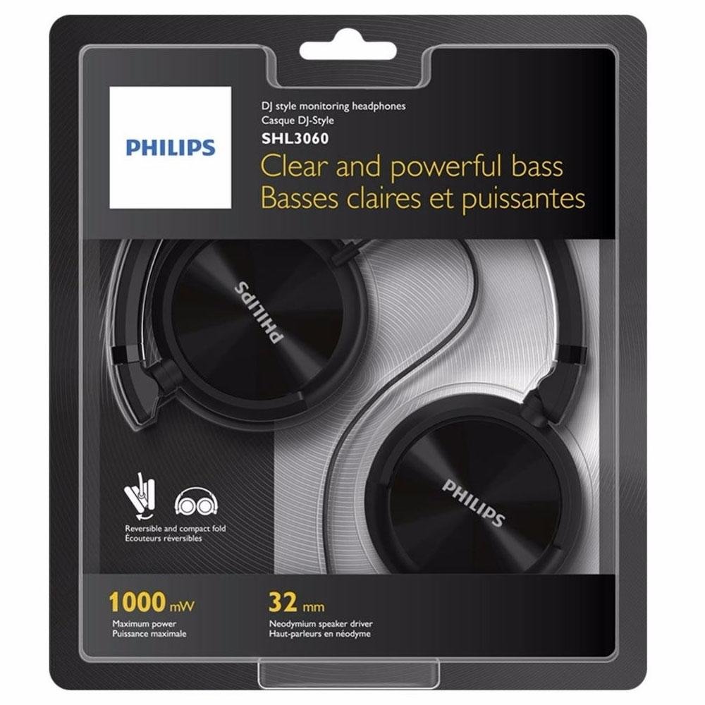 Imagem 2 de 2 do produto Headphone Philips P2, Driver 32mm, Preto - SHL3060BK