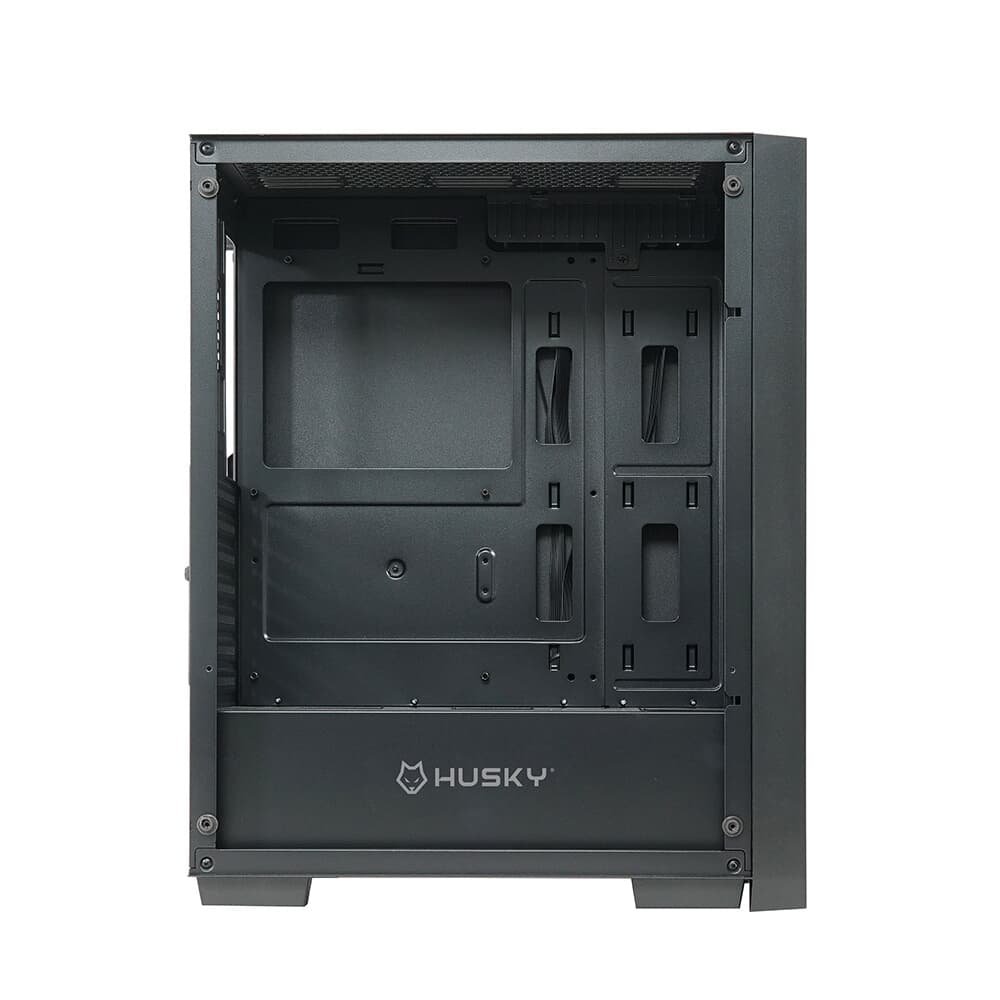 Imagem 7 de 8 do produto Gabinete Gamer Husky Dome 100, Mid Tower, ATX, Lateral e Frontal em Vidro, Sem FANs, Preto - HGN100PT