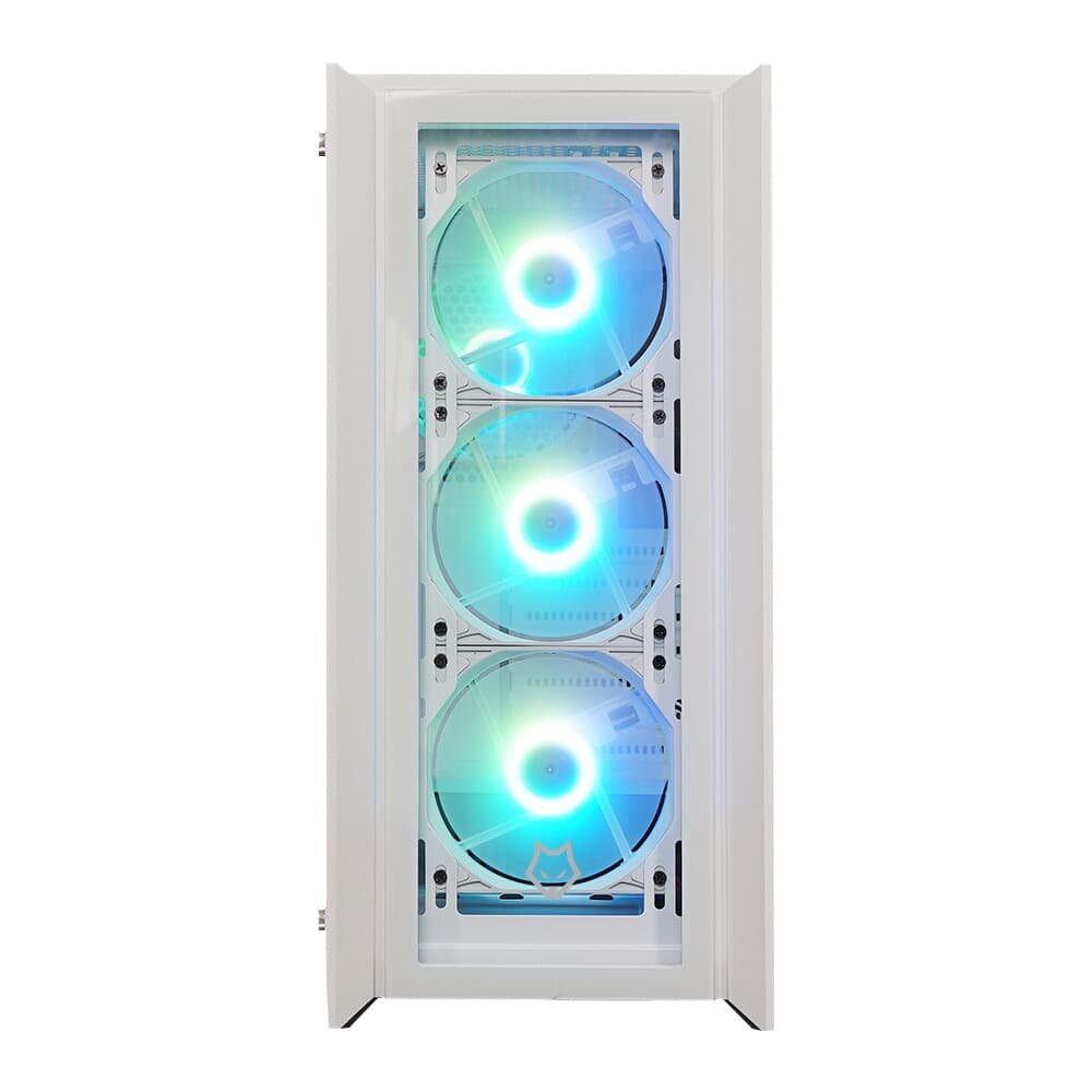 Imagem 3 de 8 do produto Gabinete Gamer Husky Dome 100, Mid Tower, ATX, Lateral e Frontal em Vidro, Sem FANs, Branco - HGN100BR