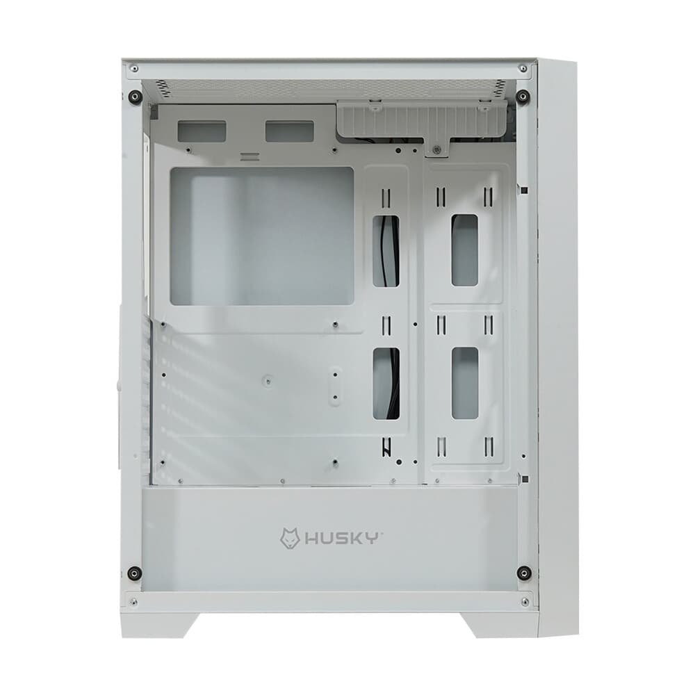 Imagem 7 de 8 do produto Gabinete Gamer Husky Dome 100, Mid Tower, ATX, Lateral e Frontal em Vidro, Sem FANs, Branco - HGN100BR