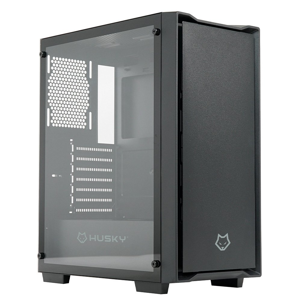 Imagem 8 de 10 do produto Gabinete Gamer Husky Dome 110, Mid Tower, ATX, Lateral em Vidro, Sem FANs, Preto - HGN110PT