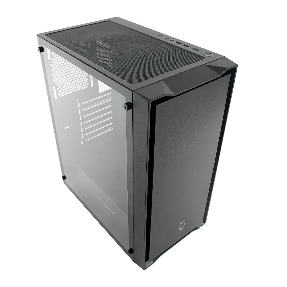 Imagem 9 de 10 do produto Gabinete Gamer Husky Dome 110, Mid Tower, ATX, Lateral em Vidro, Sem FANs, Preto - HGN110PT