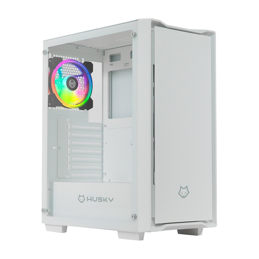Gabinete Gamer Husky Dome 110, Mid Tower, ATX, Lateral em Vidro, Sem FANs, Branco - HGN110BR