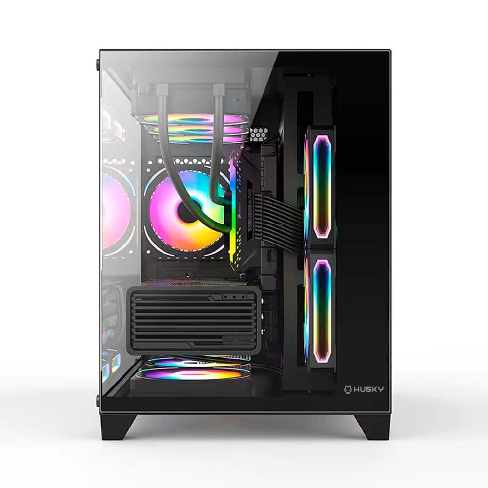 Gabinete Gamer Balão.info Dome 210, Mini Tower, M-ATX, Lateral e Frontal em Vidro, Sem FANs, Preto - HGN210PT - view 2