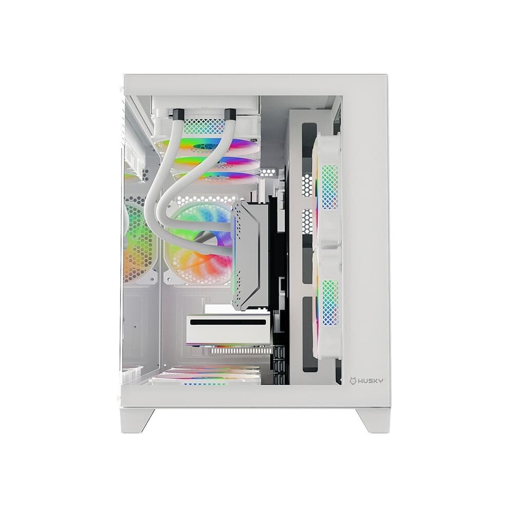 Gabinete Gamer Balão.info Dome 210, Mini Tower, M-ATX, Lateral e Frontal em Vidro, Sem FANs, Branco - HGN210BR - view 2