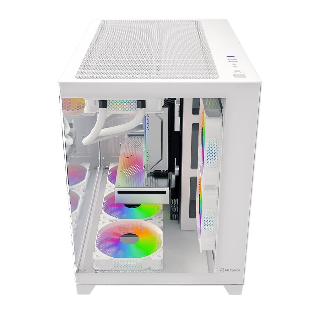 Gabinete Gamer Balão.info Dome 210, Mini Tower, M-ATX, Lateral e Frontal em Vidro, Sem FANs, Branco - HGN210BR - view 6