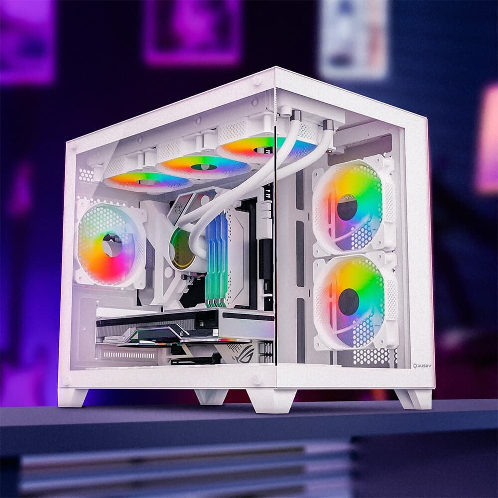 Gabinete Gamer Balão.info Dome 210, Mini Tower, M-ATX, Lateral e Frontal em Vidro, Sem FANs, Branco - HGN210BR - view 4