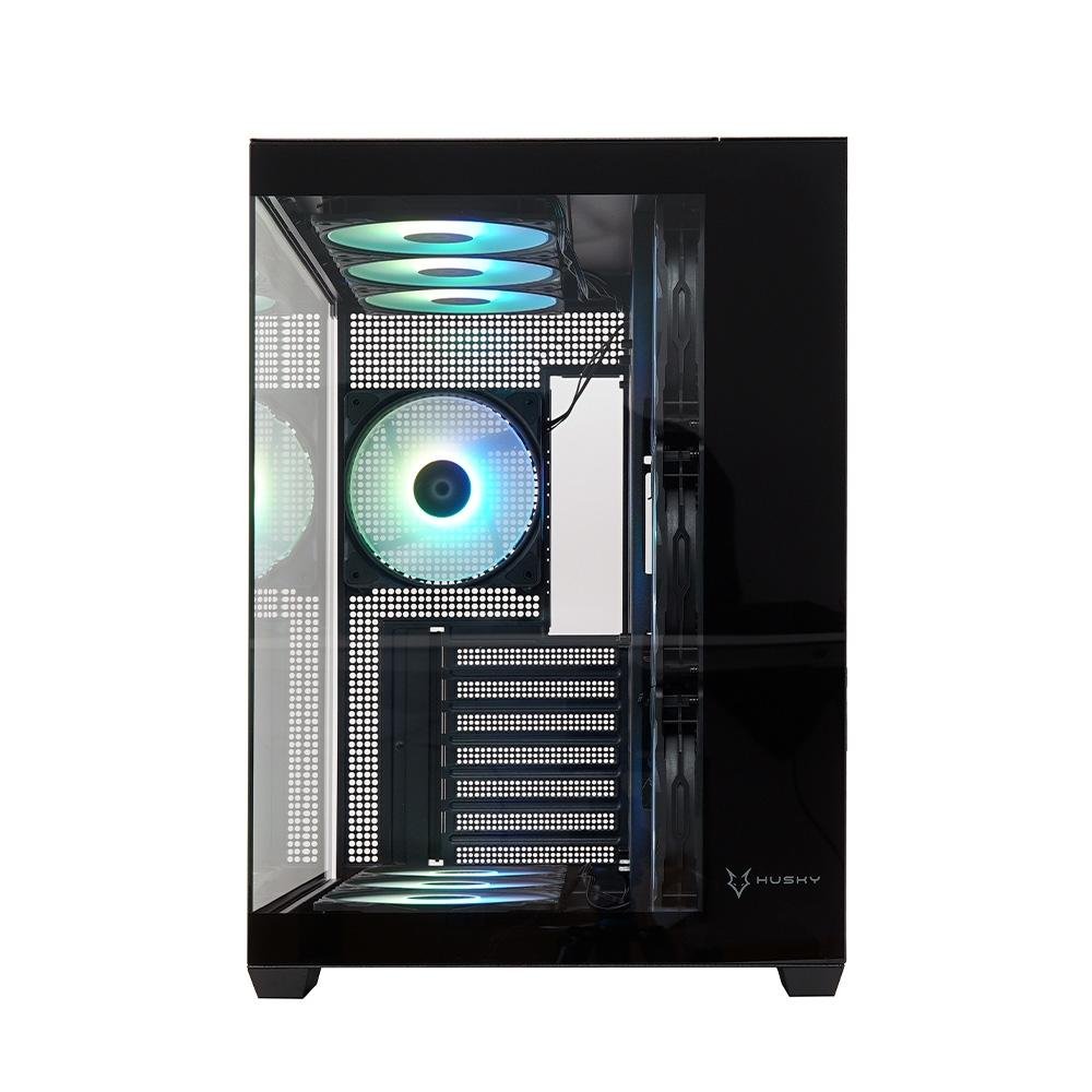 Gabinete Gamer Husky Dome 900, Mid Tower, Iluminação ARGB, ATX, Lateral e Frontal em Vidro, 10x Cooler Fan ARGB, Preto - HGN900PT - view 2