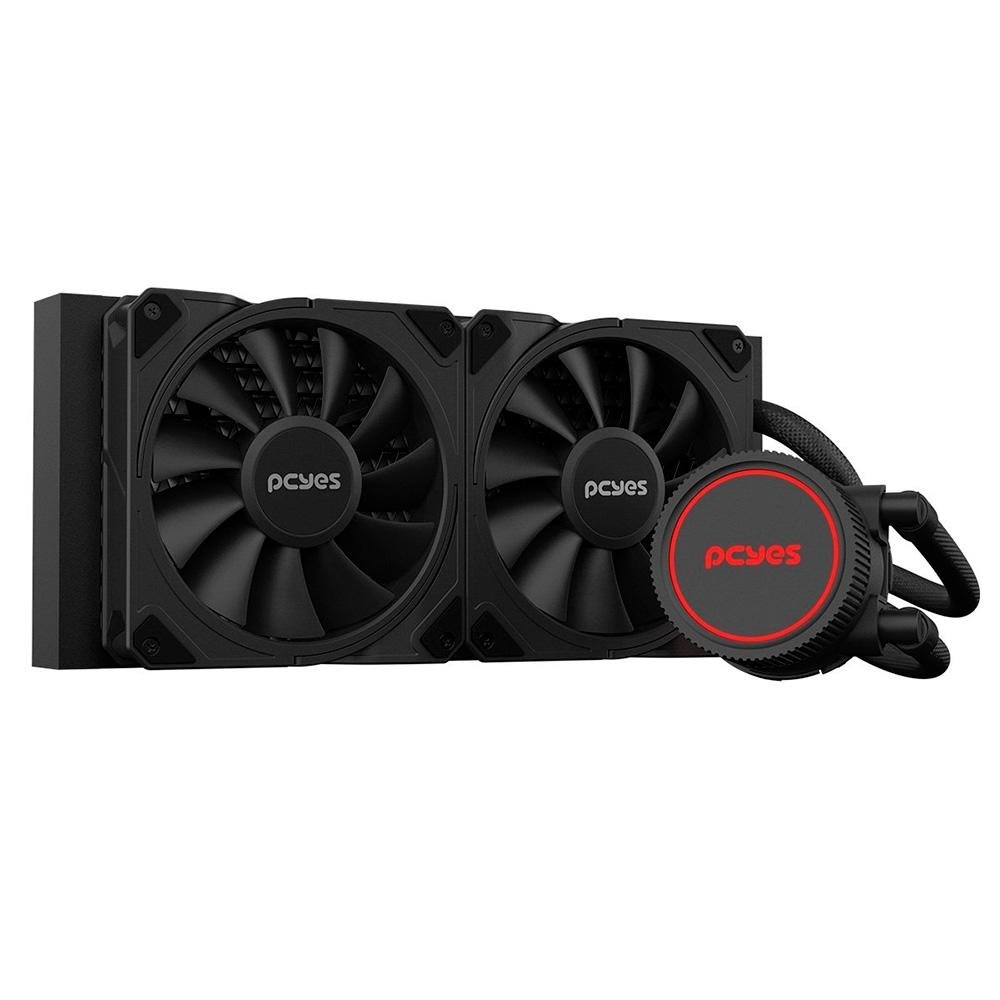 Water Cooler PCYes Sangue Frio 3, 240mm, AMD/Intel, Preto - WCSF3240BR