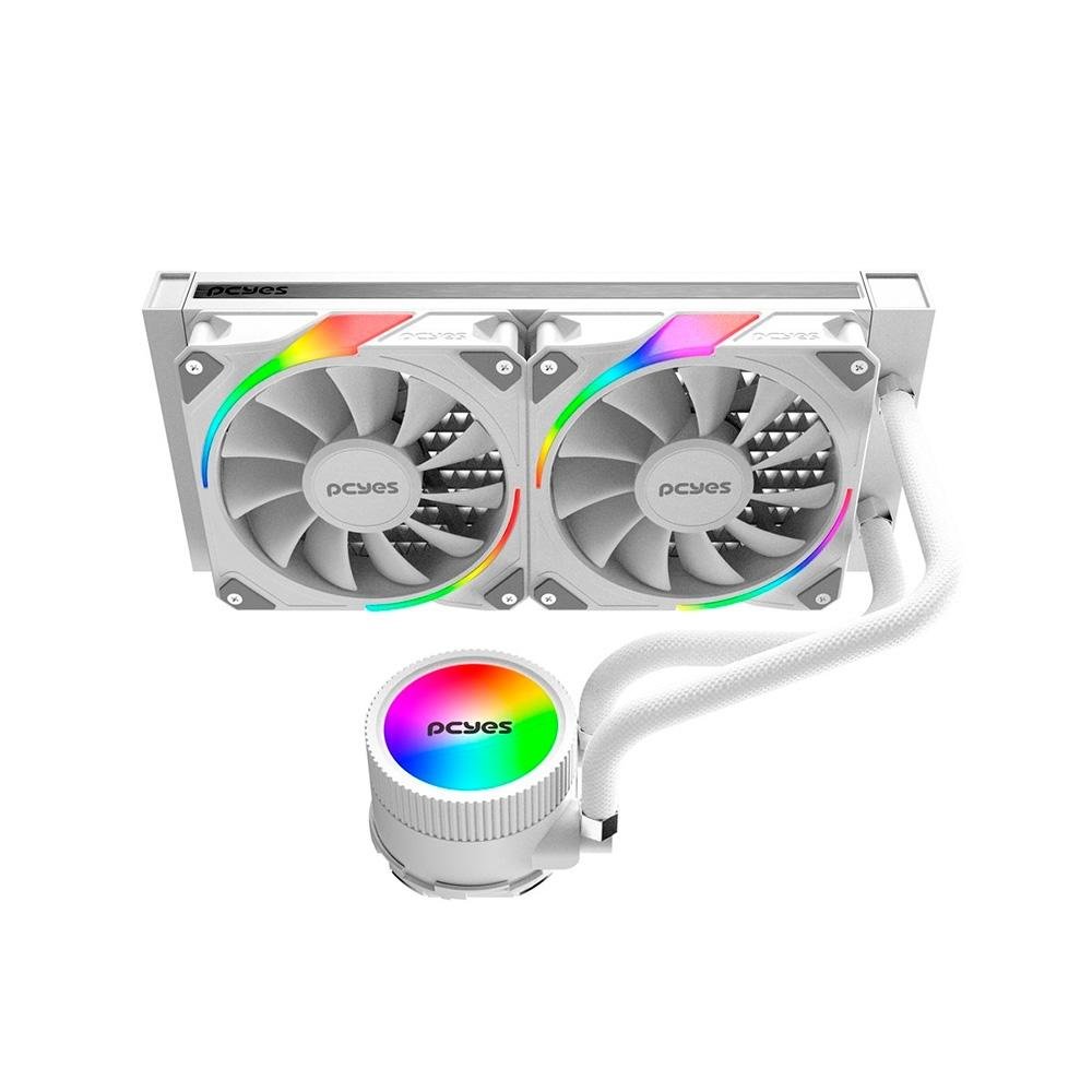 Imagem 2 de 7 do produto Water Cooler PCYes Sangue Frio 3, ARGB, 240mm, AMD/Intel, Branco - ARGBSF3240WGBR