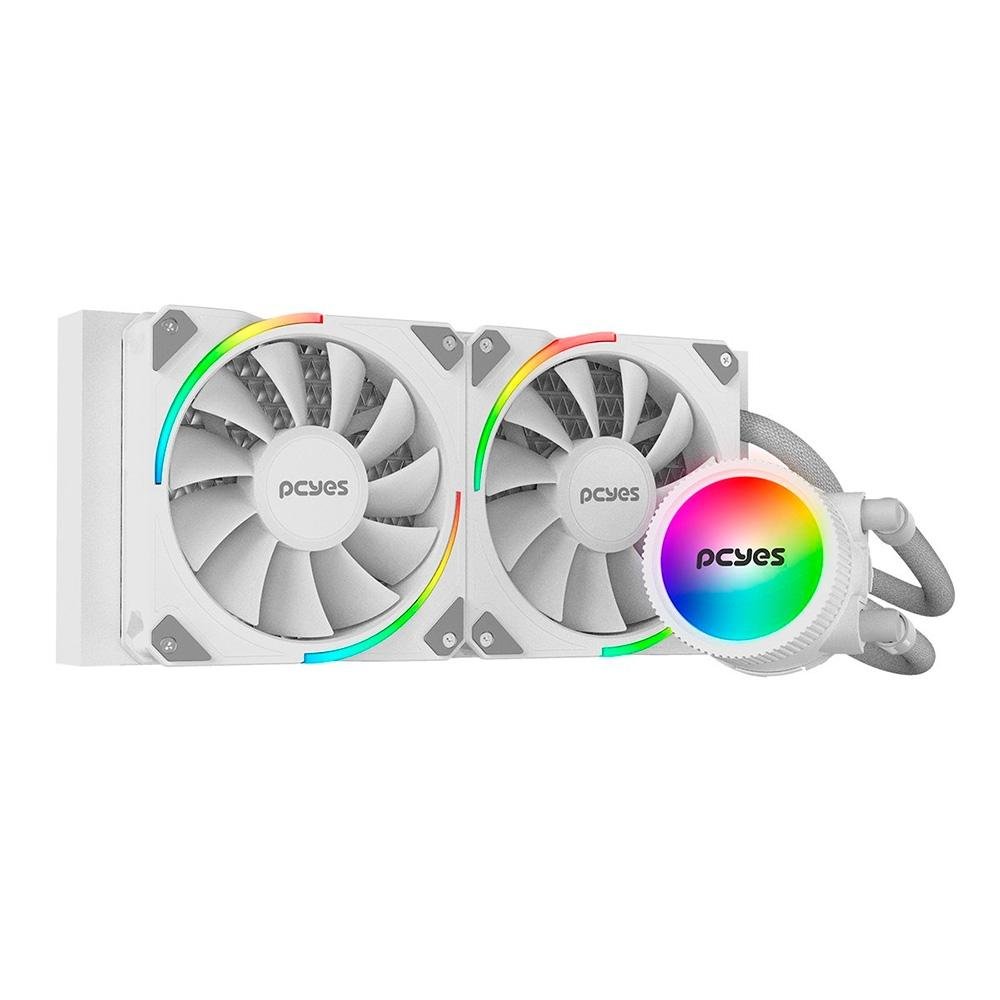 Imagem 3 de 7 do produto Water Cooler PCYes Sangue Frio 3, ARGB, 240mm, AMD/Intel, Branco - ARGBSF3240WGBR