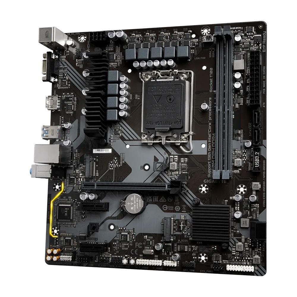 Placa-Mãe Gigabyte B760M D2H Rev.1.0, Intel LGA1700, Micro ATX, DDR4, Preto - B760M D2H - view 5