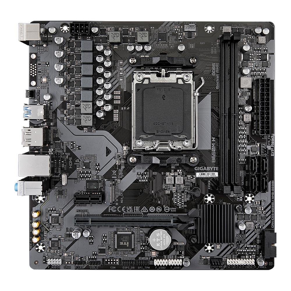 Imagem 2 de 5 do produto Placa-Mãe Gigabyte B650M H, AMD, Micro ATX, Preto - B650M H