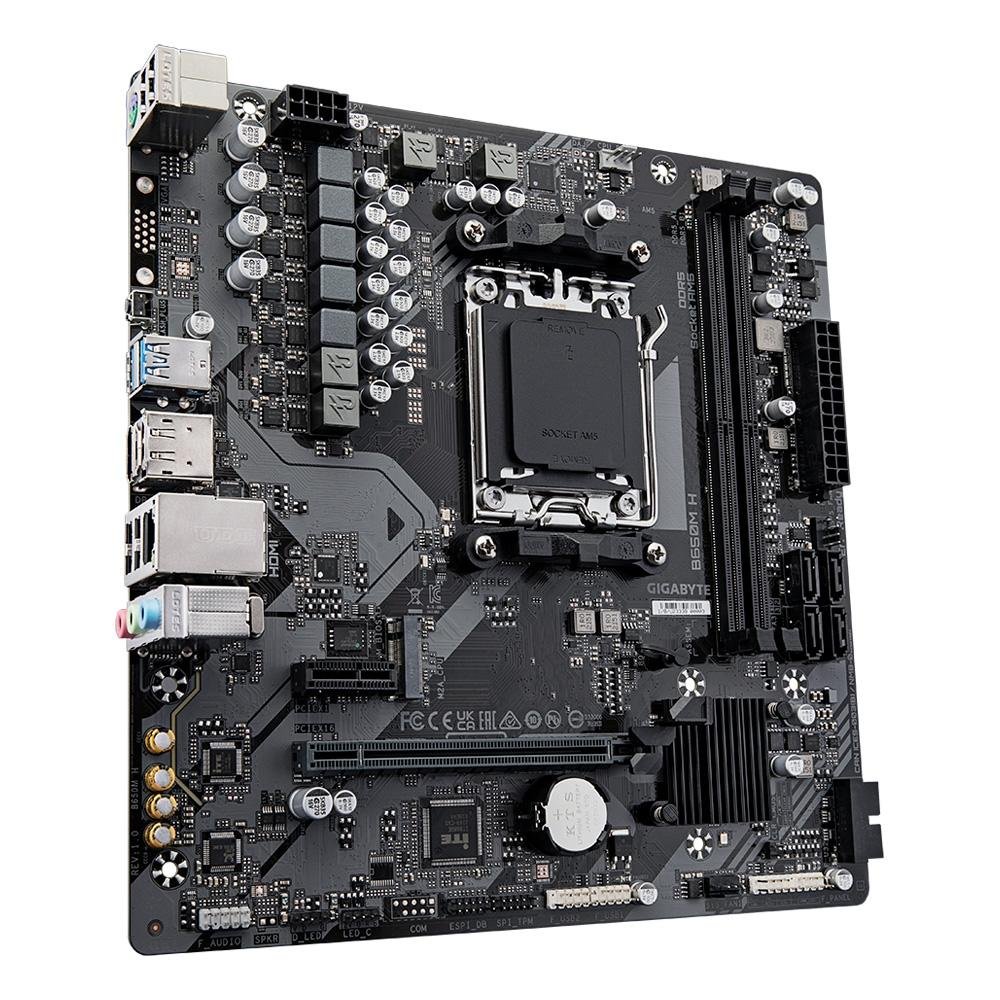 Imagem 3 de 5 do produto Placa-Mãe Gigabyte B650M H, AMD, Micro ATX, Preto - B650M H