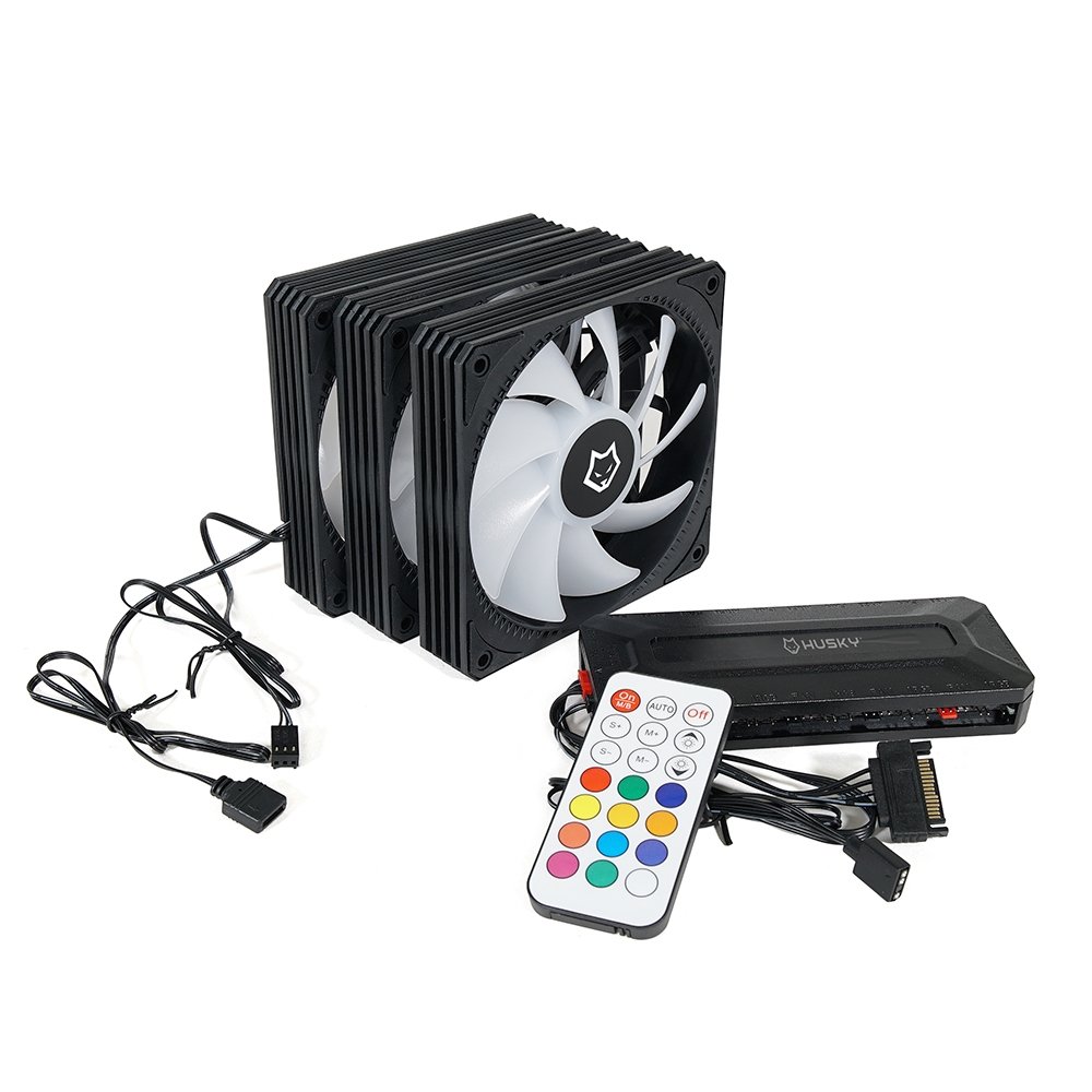 Kit com 3 Ventoinhas ( Balão.info) Breeze, 120mm, Iluminação ARGB, Preto - ( Balão.info - view 7
