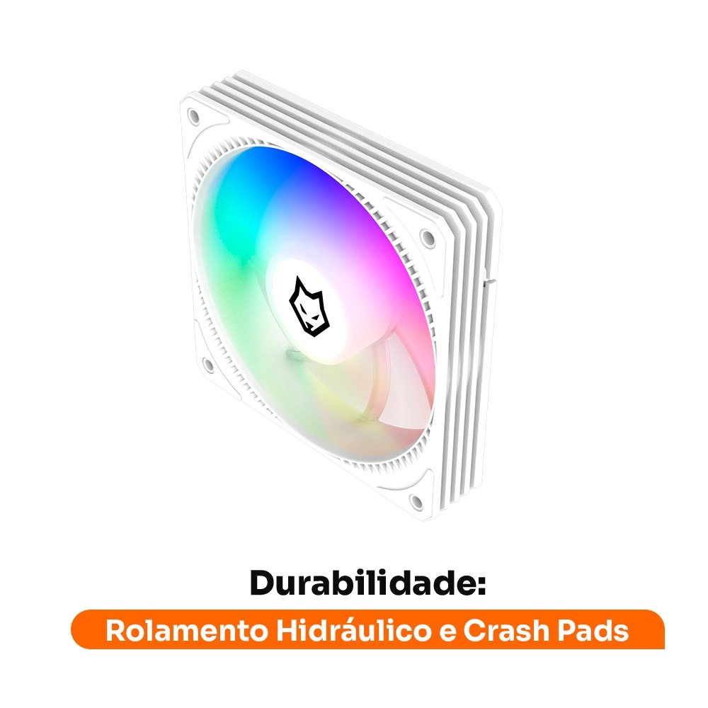 Imagem 4 de 7 do produto Kit com 3 Ventoinhas Husky Arctic Breeze, 120mm, ARGB, Branco - HKCF300BR
