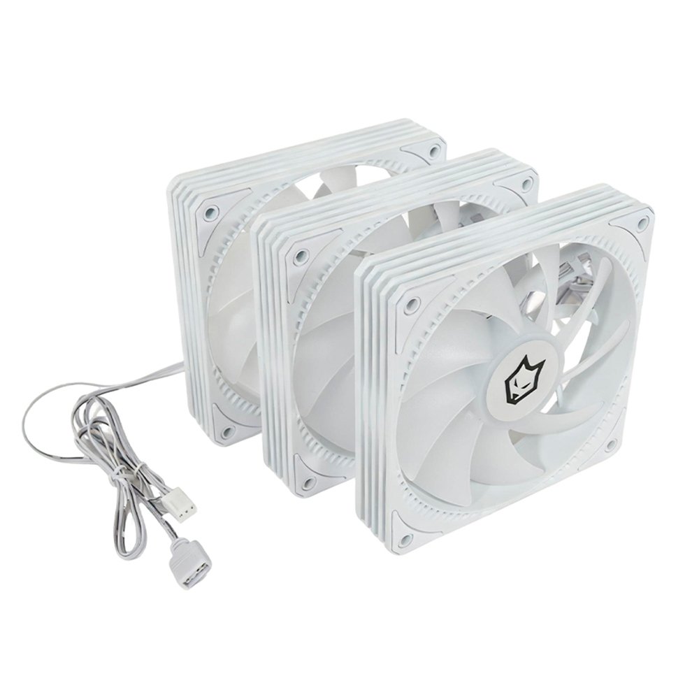 Imagem 5 de 7 do produto Kit com 3 Ventoinhas Husky Arctic Breeze, 120mm, ARGB, Branco - HKCF300BR