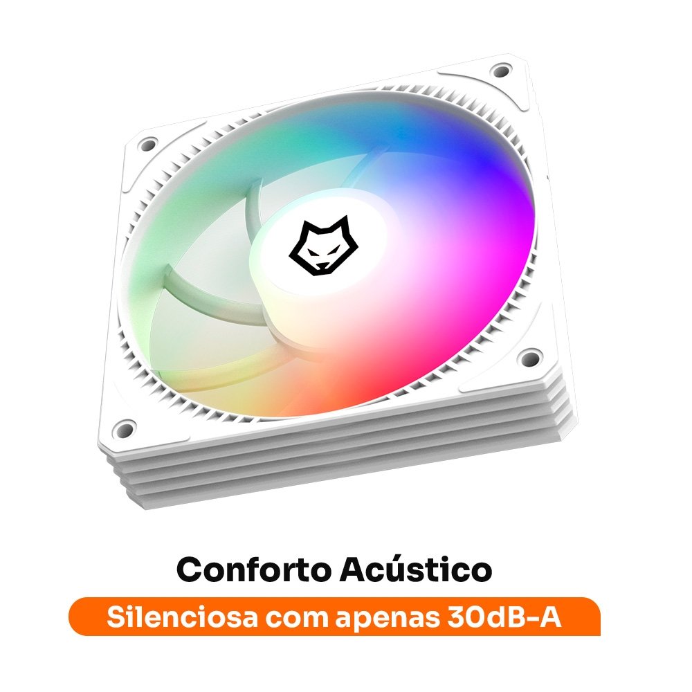 Imagem 3 de 6 do produto Ventoinha Husky Arctic Breeze, 120mm, ARGB, Branco - HCF300BR