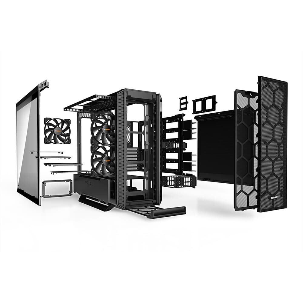 Imagem 8 de 11 do produto Gabinete Gamer Be quiet! Silent Base 802, Full Tower, E-ATX, Lateral em vidro temperado, Com 3 Ventoinhas, Preto - BGW39