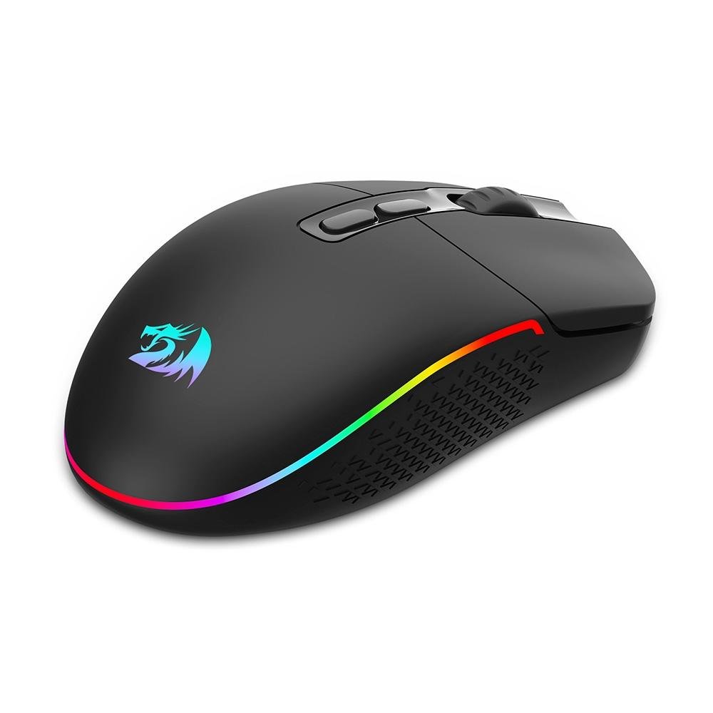 Mouse Gamer Sem Fio Redragon Invader Pro, RGB, 10000 DPI, 8 Botões, Wireless, Preto - M719RGB-PRO Mouse Gamer Sem Fio Redragon Invader Pro, RGB, 10000 DPI, 8 Botões, Wireless, Preto - M719RGB-PRO