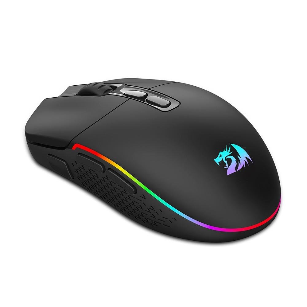 Imagem 8 de 8 do produto Mouse Gamer Sem Fio Redragon Invader Pro, RGB, 10000 DPI, 8 Botões, Wireless, Preto - M719RGB-PRO