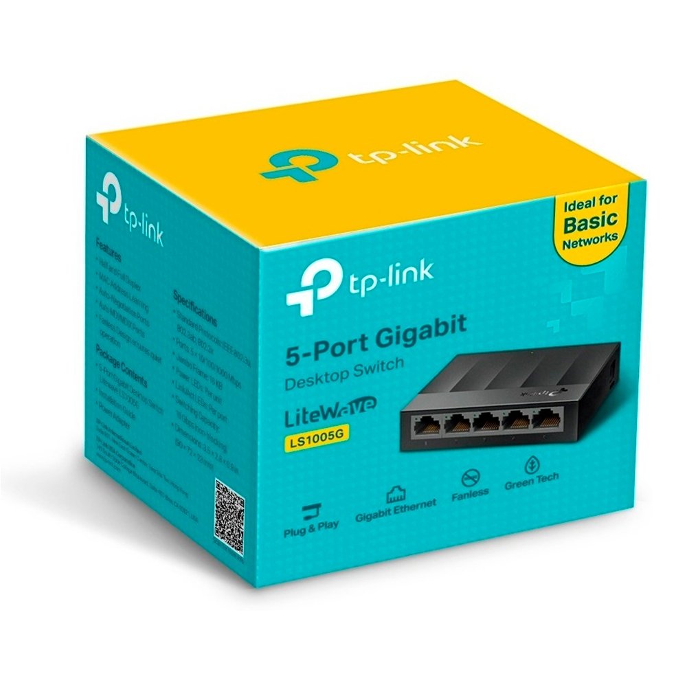 Switch 5 Portas TP-Link 10/1000 Mbps - TL-SG105