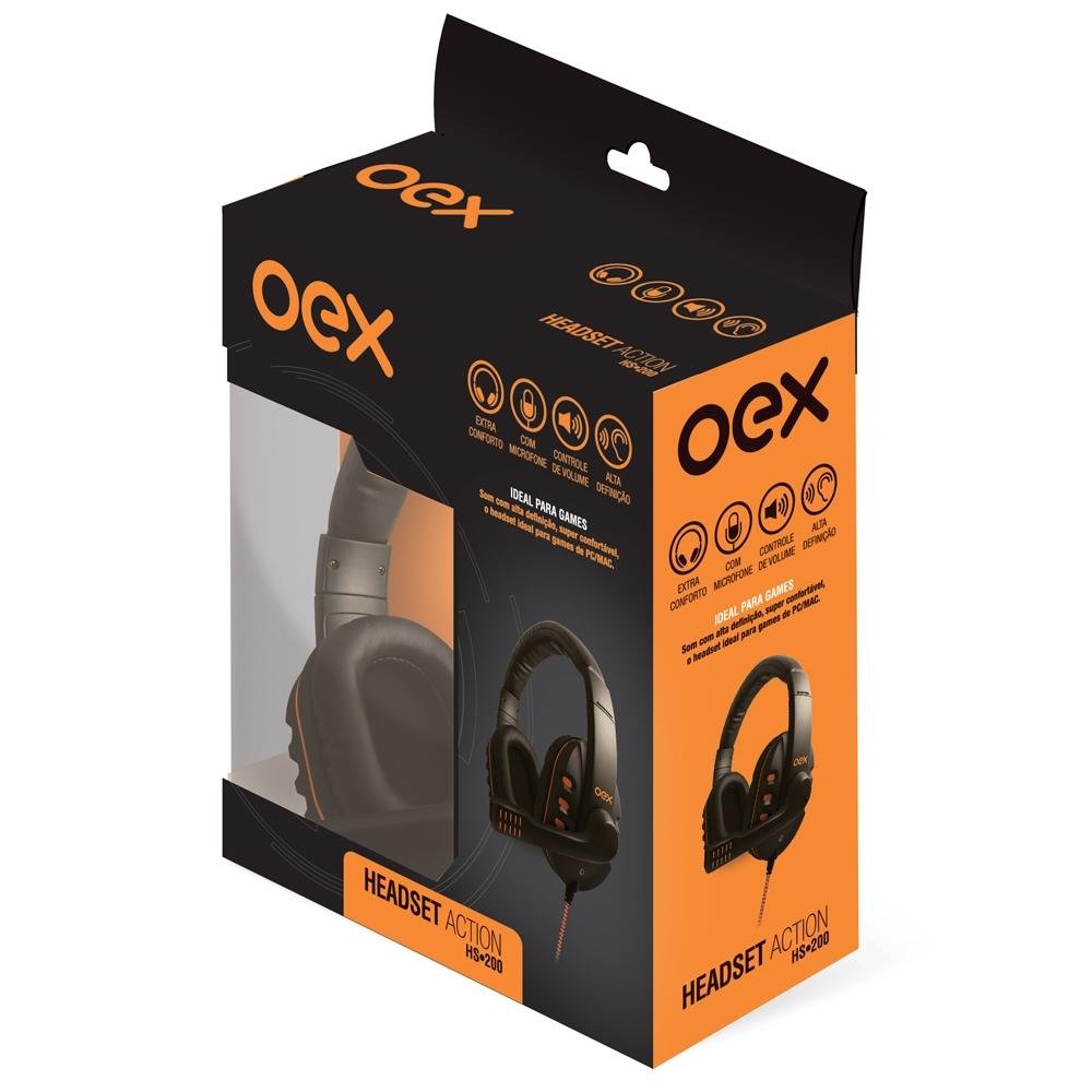 Headset Gamer Oex Game Action com 