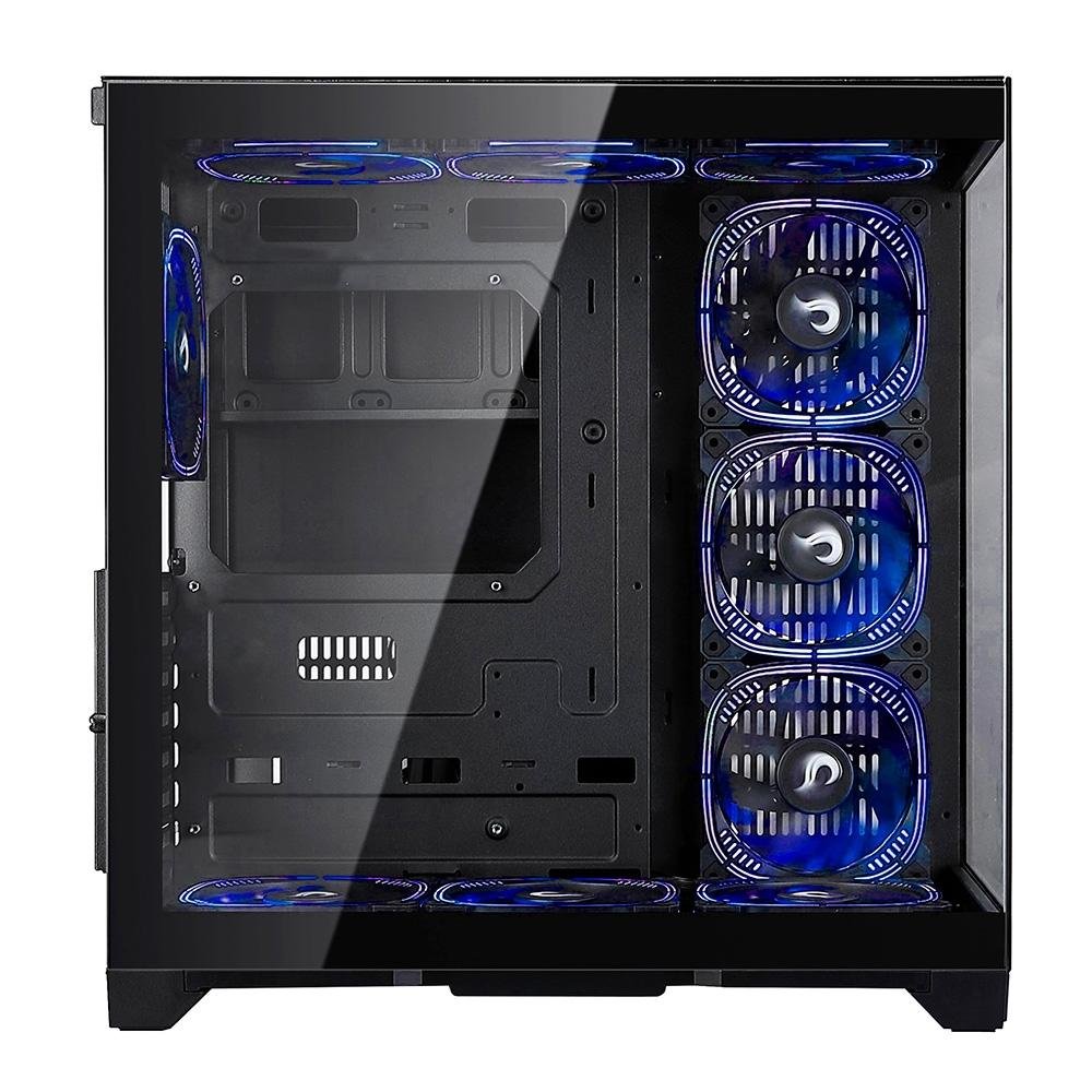 Imagem 6 de 8 do produto Gabinete Gamer Rise Mode Galaxy Glass Standard V2, Mid Tower, ATX, Lateral e Frontal em Vidro Temperado, Sem FANs, Preto - RM-GA-GGST2-FB