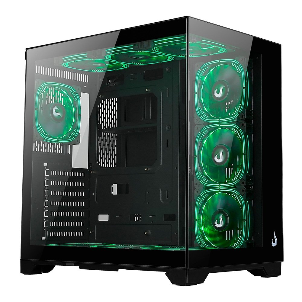 Gabinete Gamer Rise Mode Galaxy Glass Standard V2, Mid Tower, ATX, Lateral e Frontal em Vidro Temperado, Com 10 Ventoinhas, Preto - RM-GA-GGSB2-ARGB - view 5