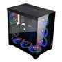 Gabinete Gamer Rise Mode Galaxy Glass Standard V2, Mid Tower, ATX, Lateral e Frontal em Vidro Temperado, Com 10 Ventoinhas, Preto - RM-GA-GGSB2-ARGB