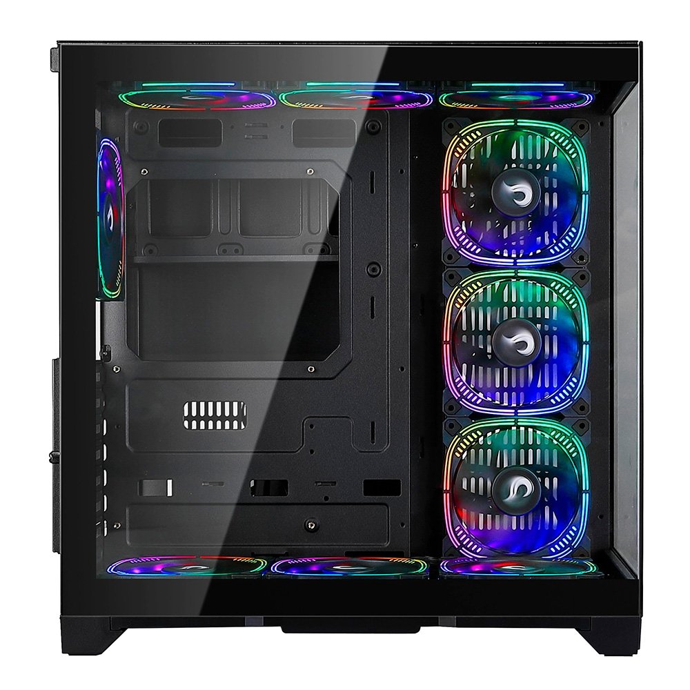 Gabinete Gamer Rise Mode Galaxy Glass Standard V2, Mid Tower, ATX, Lateral e Frontal em Vidro Temperado, Com 10 Ventoinhas, Preto - RM-GA-GGSB2-ARGB - view 7