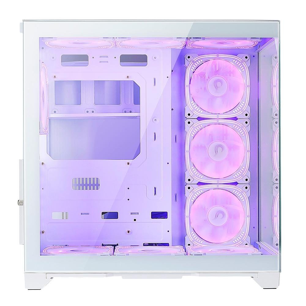 Gabinete Gamer Rise Mode Galaxy Glass Standard V2, Mid Tower, ATX, Lateral e Frontal em Vidro Temperado, Com 10 Ventoinhas, Branco - RM-GA-GGSW2-ARGB - view 7