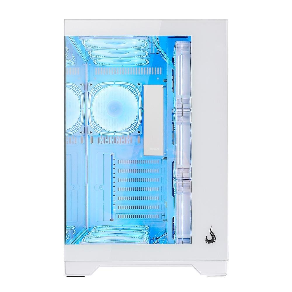 Gabinete Gamer Rise Mode Galaxy Glass Standard V2, Mid Tower, ATX, Lateral e Frontal em Vidro Temperado, Com 10 Ventoinhas, Branco - RM-GA-GGSW2-ARGB - view 9