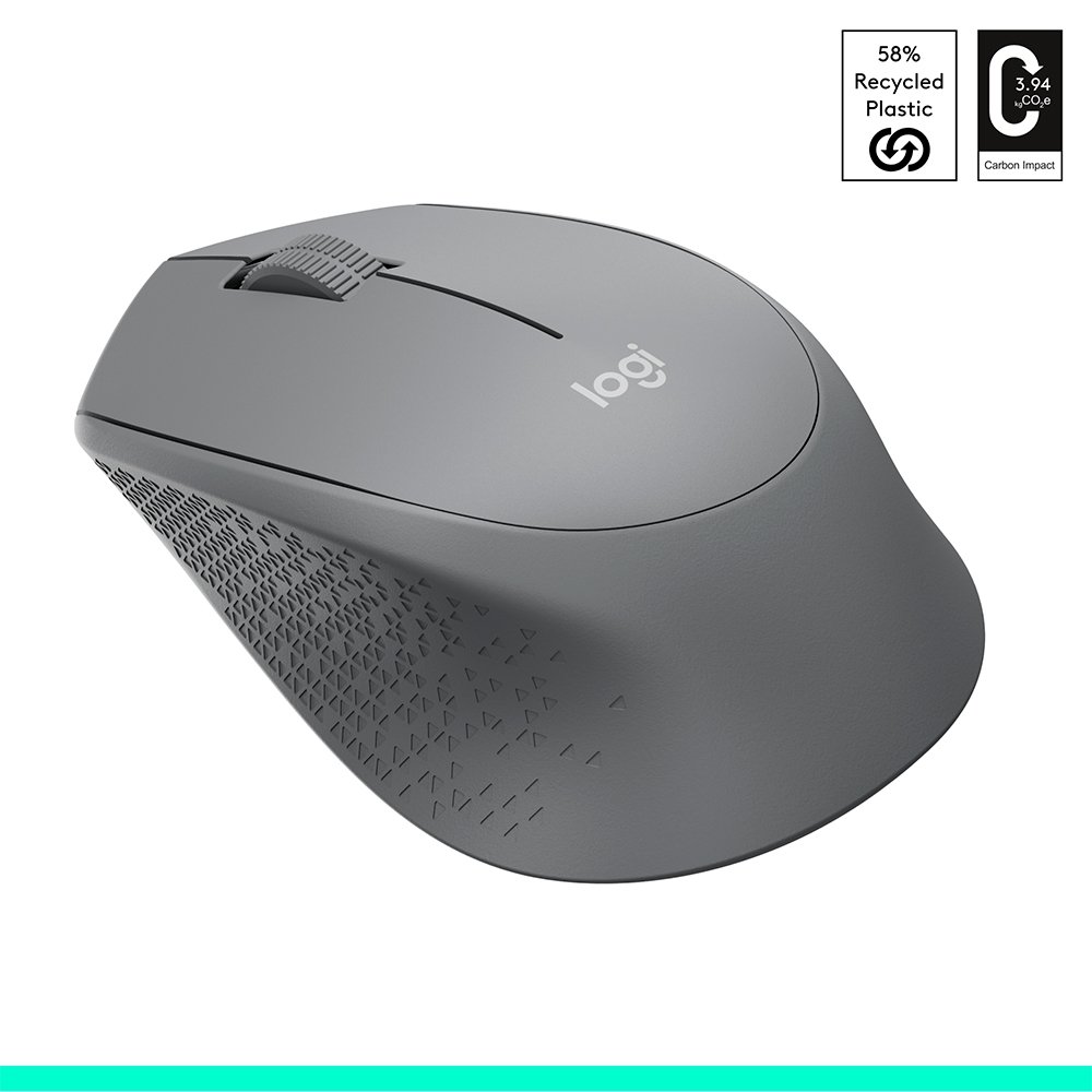 Imagem 2 de 9 do produto Mouse sem fio Logitech M280 com Conexão USB e Pilha Inclusa, Cinza - 910-004285