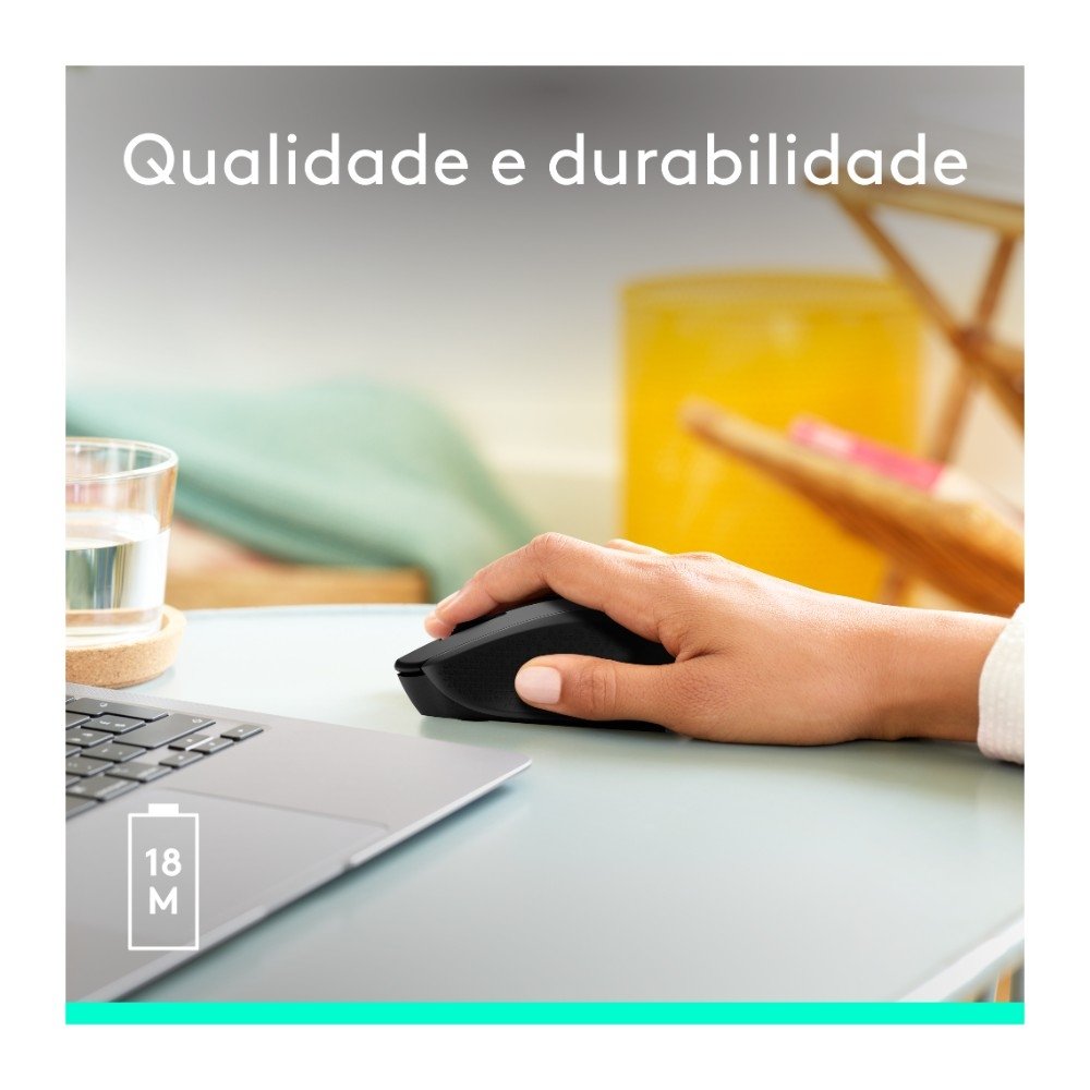 Mouse sem fio ( Balão.info) M280 com Conexão USB e Pilha Inclusa, Preto - 910-( Balão.info - foto 6