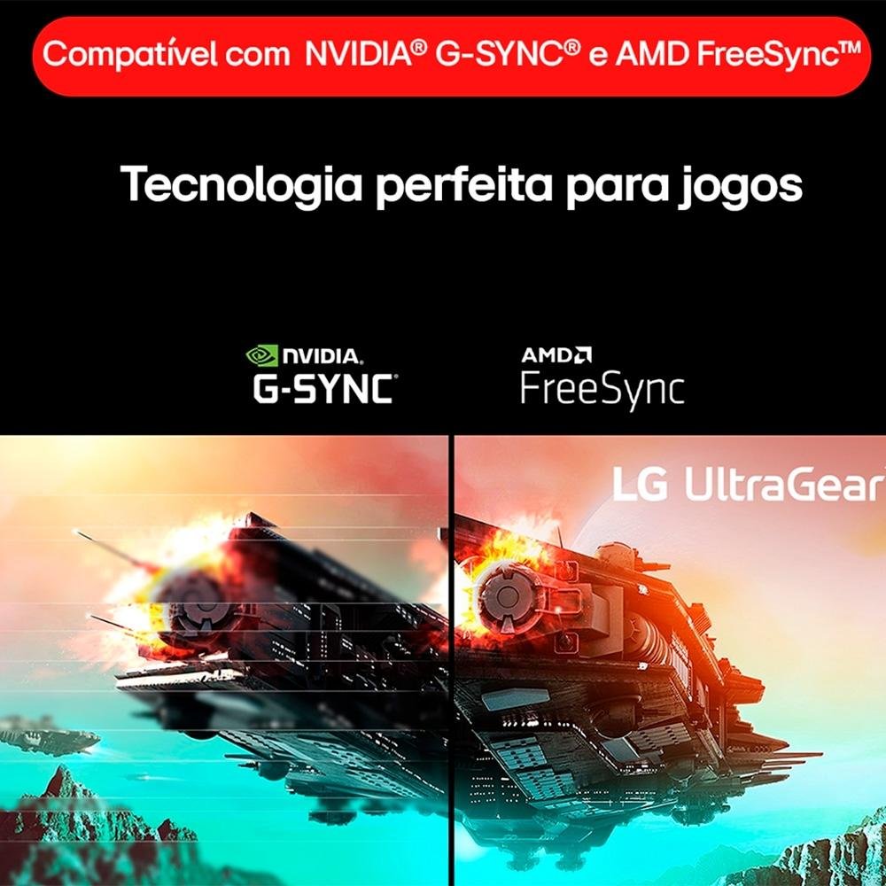 Monitor Gamer LG UltraGear 24, FHD, 180Hz, 1ms, IPS, DP e HDMI, HDR10, FreeSync, G-Sync - 24GS60F-B - view 7