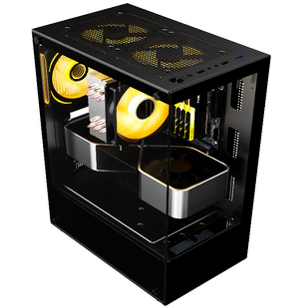 Gabinete Gamer Liketec Heydar Dark, Mid Tower, ATX, Lateral e Frontal em Vidro Temperado, Preto - LC-CB-HEYDAR-2084 - view 2