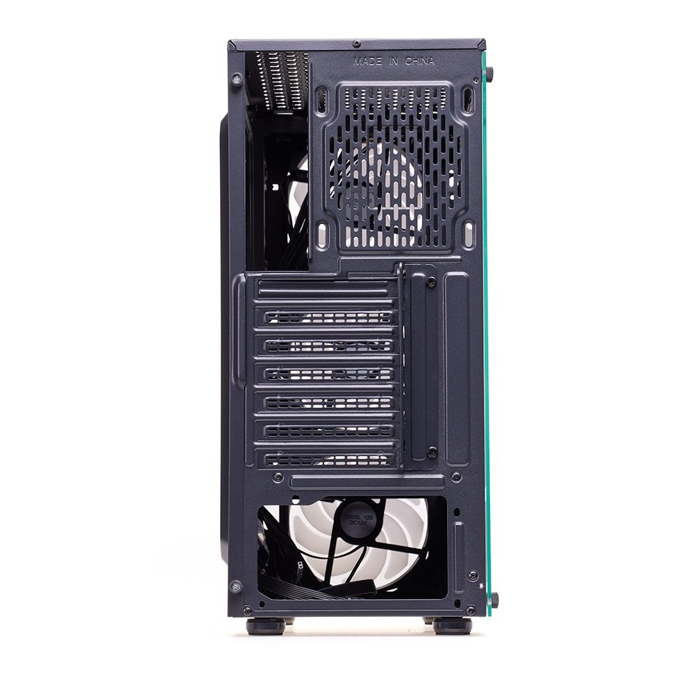 Gabinete Gamer Liketec Matrix V2, Mid Tower, Rainbow, ATX, Lateral e Frontal em Vidro Temperado, 3 Ventoinhas, Preto - MATRIX V2 - view 9