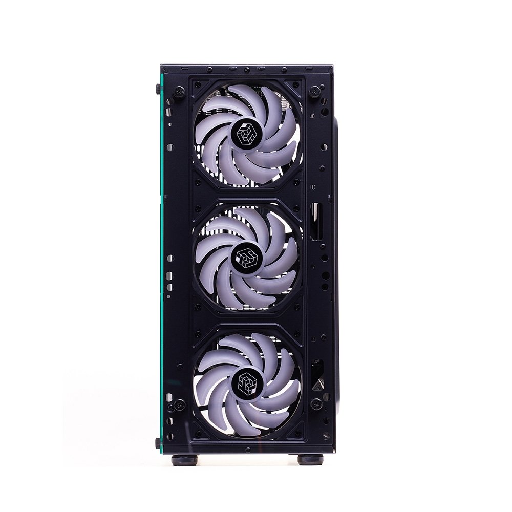 Gabinete Gamer Liketec Matrix V2, Mid Tower, Rainbow, ATX, Lateral e Frontal em Vidro Temperado, 3 Ventoinhas, Preto - MATRIX V2 - view 11