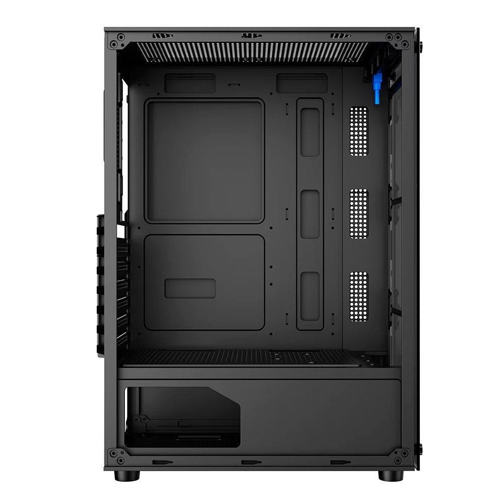 Gabinete Gamer Liketec Matrix V2, Mid Tower, Rainbow, ATX, Lateral e Frontal em Vidro Temperado, 3 Ventoinhas, Preto - MATRIX V2 - view 7