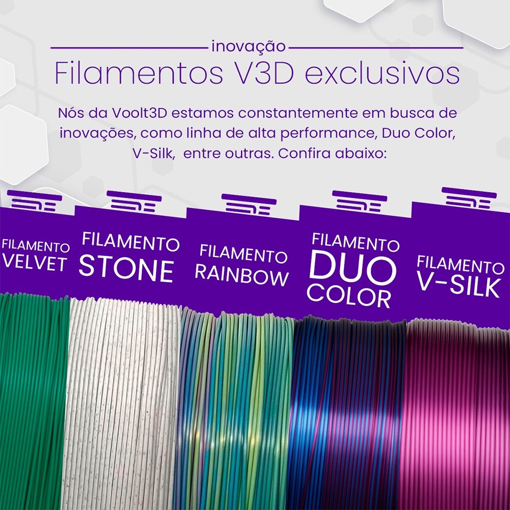 Imagem 6 de 7 do produto Filamento PLA Preto Velvet 1kg - PL-PR-VE-1