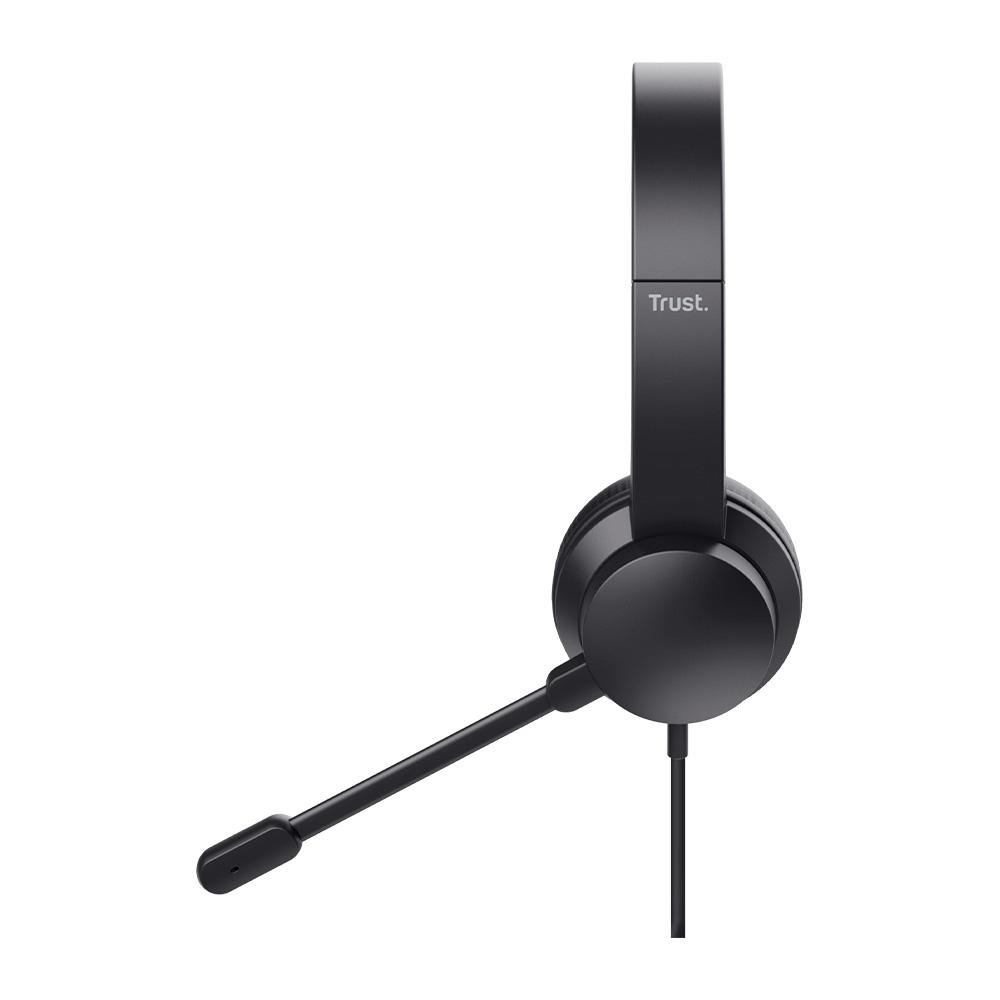 Headset Trust HS-201, Almofadas Macias, Design Leve, Para PC, Conexão USB, Preto - 25373 Headset Trust HS-201, Almofadas Macias, Design Leve, Para PC, Conexão USB, Preto - 25373