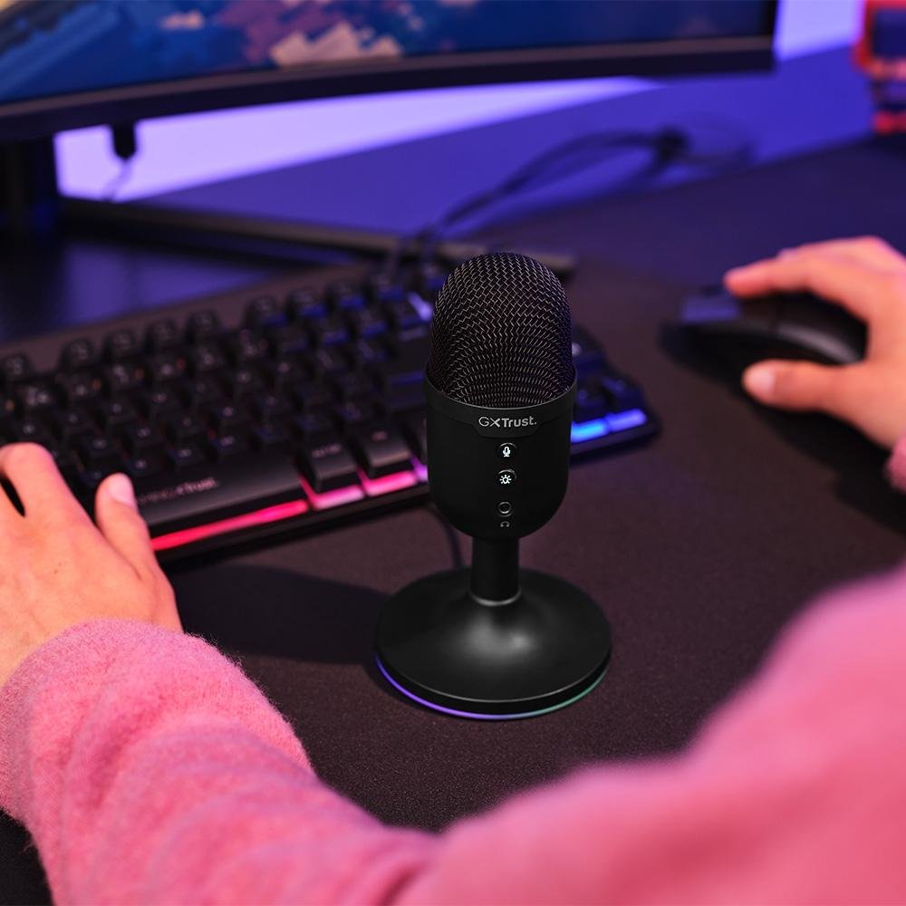 Microfone Gamer GXTrust 234 Yunix RGB, USB Compacto, Filtro Pop e Mudo, Preto - 25372 - view 7
