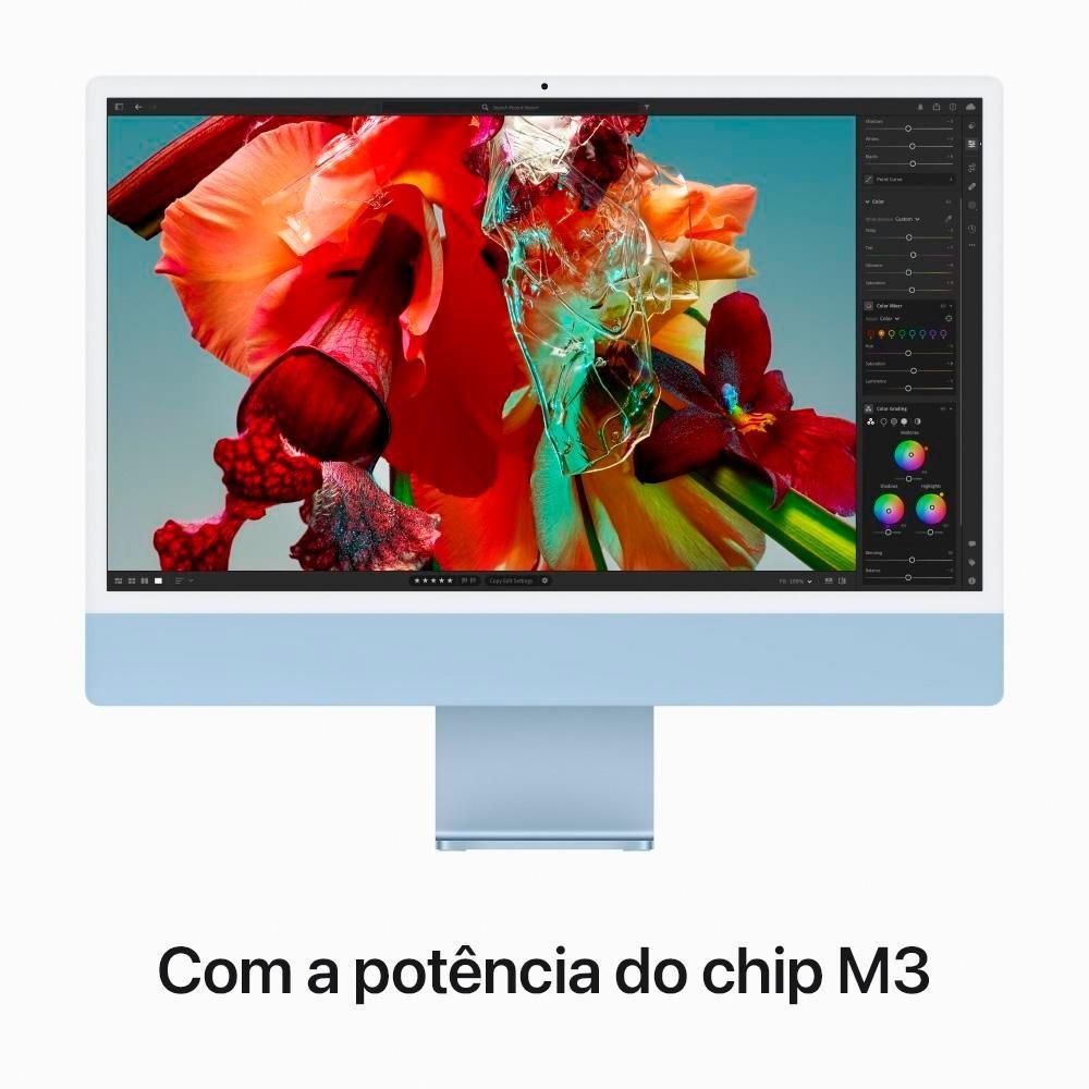 "iMac Apple Tela Retina 24"" 4.5K, Chip M3, CPU 8 Núcleos GPU 10 Núcleos, SSD 1TB, Azul - Z19K" - view 4
