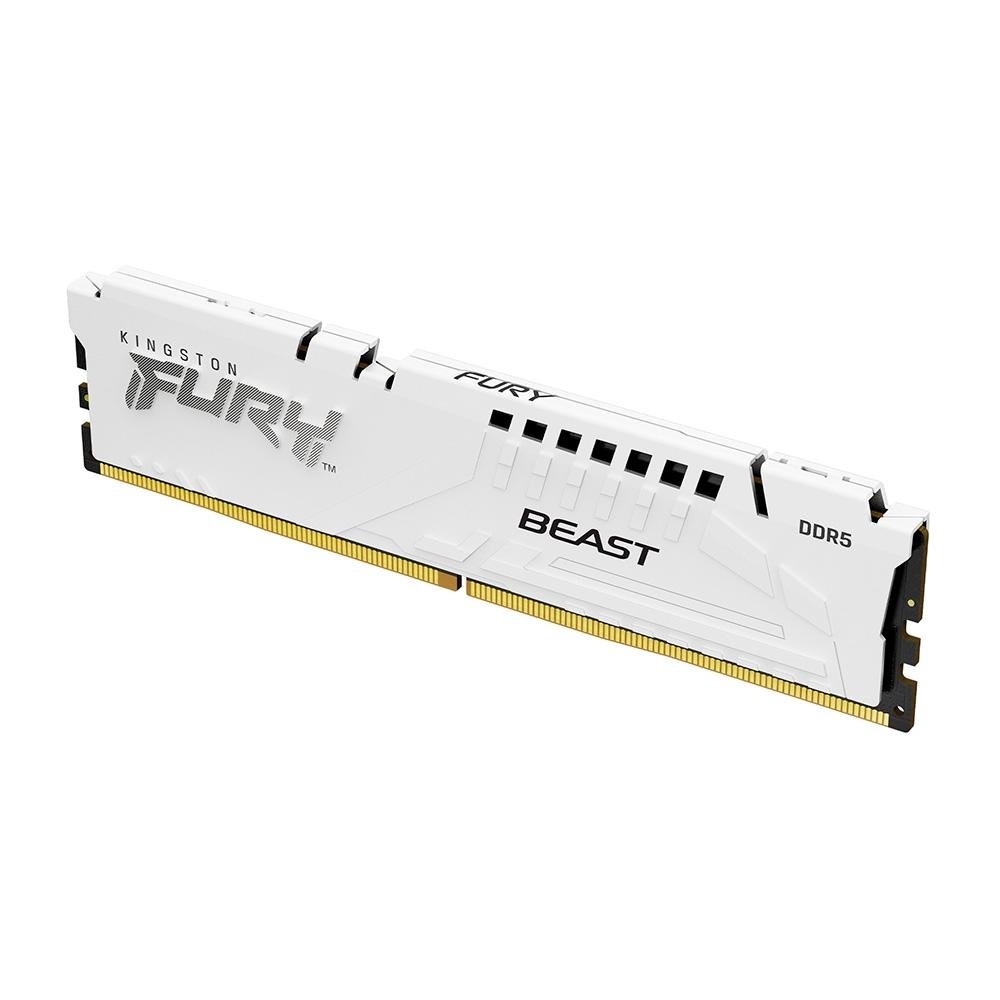 Memória RAM Kingston Fury Beast Expo, 16GB, 6400MT/s DDR5, DIMM, CL32, Branco - KF564C32BWE-16 - view 2
