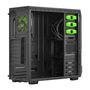 Gabinete Gamer PCYES Mid-Tower Java Verde com 2 FANs LED Verde Lateral em Acrílico – JAVAPTOVD2FCA