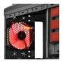 Gabinete Gamer PCYES mid-tower Pegasus Vermelho com 3 fans LED Vermelho Lateral em acrílico – PEGASUSPTOVM3FCA