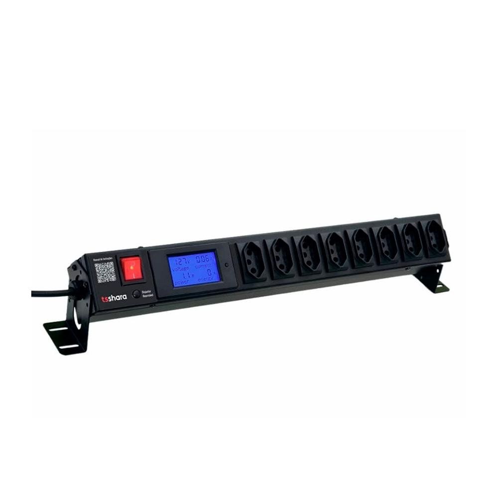 Filtro de Linha + Protetor Smart TS Shara, 8 Tomadas, 20A, C/ Display - 576